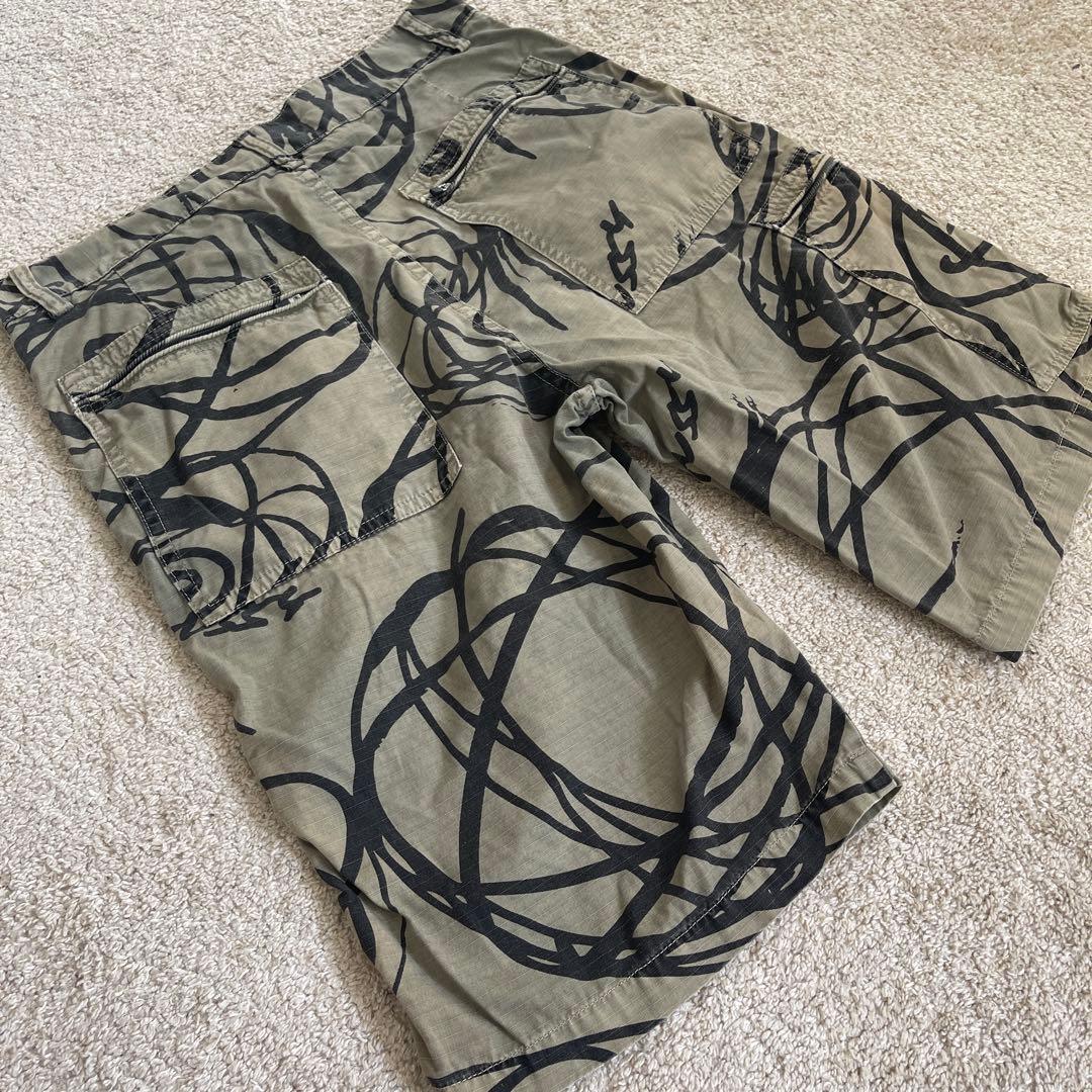 00s Stussy×Futura lips top shorts W32