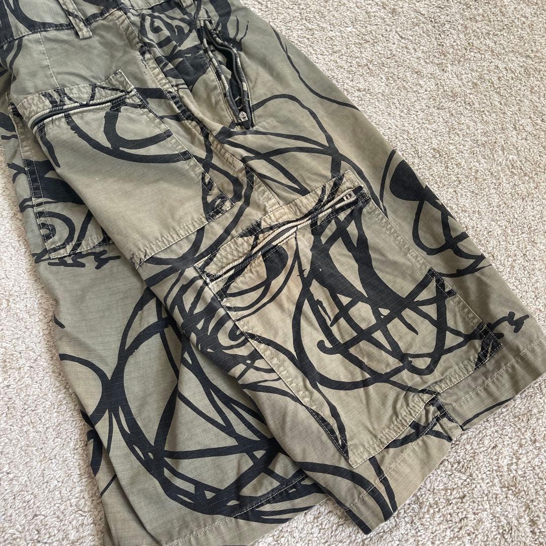 00s Stussy×Futura lips top shorts W32