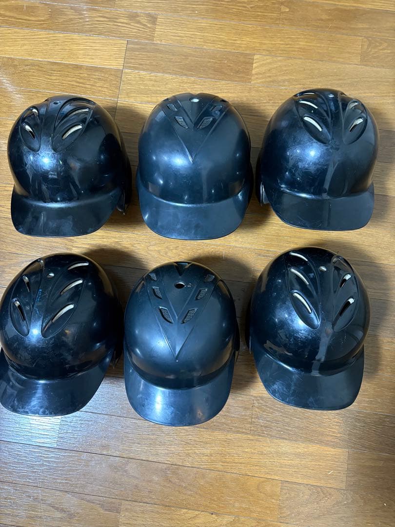 バッティングヘルメット 6個セット 黒　ヘルメットケース