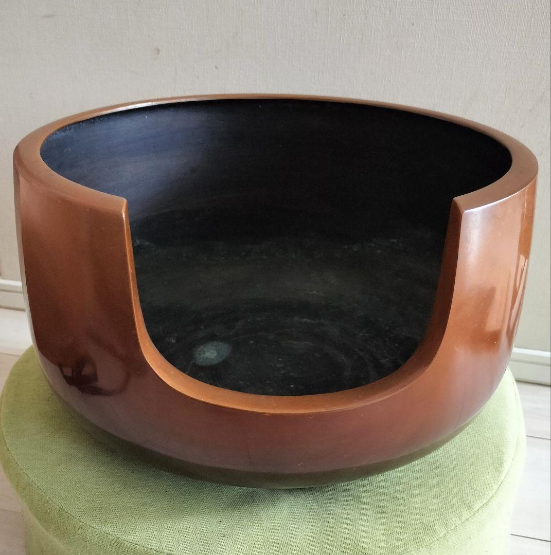 茶道具　金谷浄雲　唐銅道安風炉　電熱器、茶巾タライ付