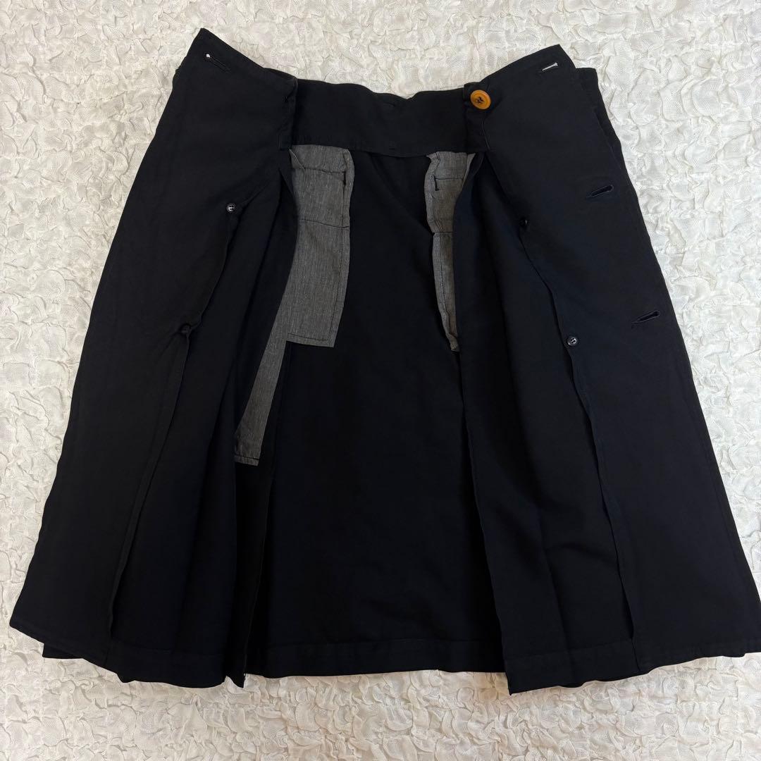 コムデギャルソンオムプリュスプリーツポリ縮巻きスカート