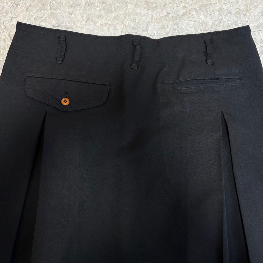 コムデギャルソンオムプリュスプリーツポリ縮巻きスカート