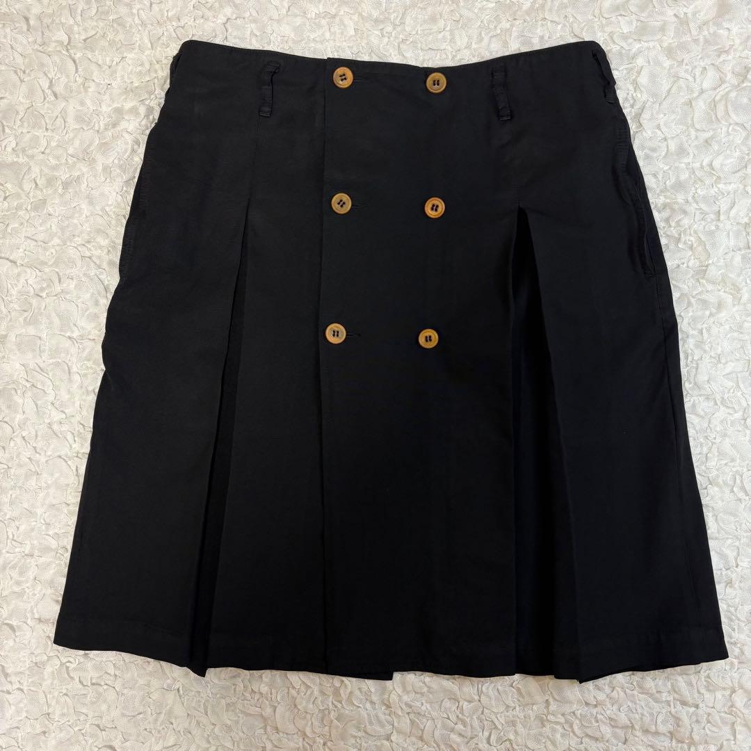 コムデギャルソンオムプリュスプリーツポリ縮巻きスカート