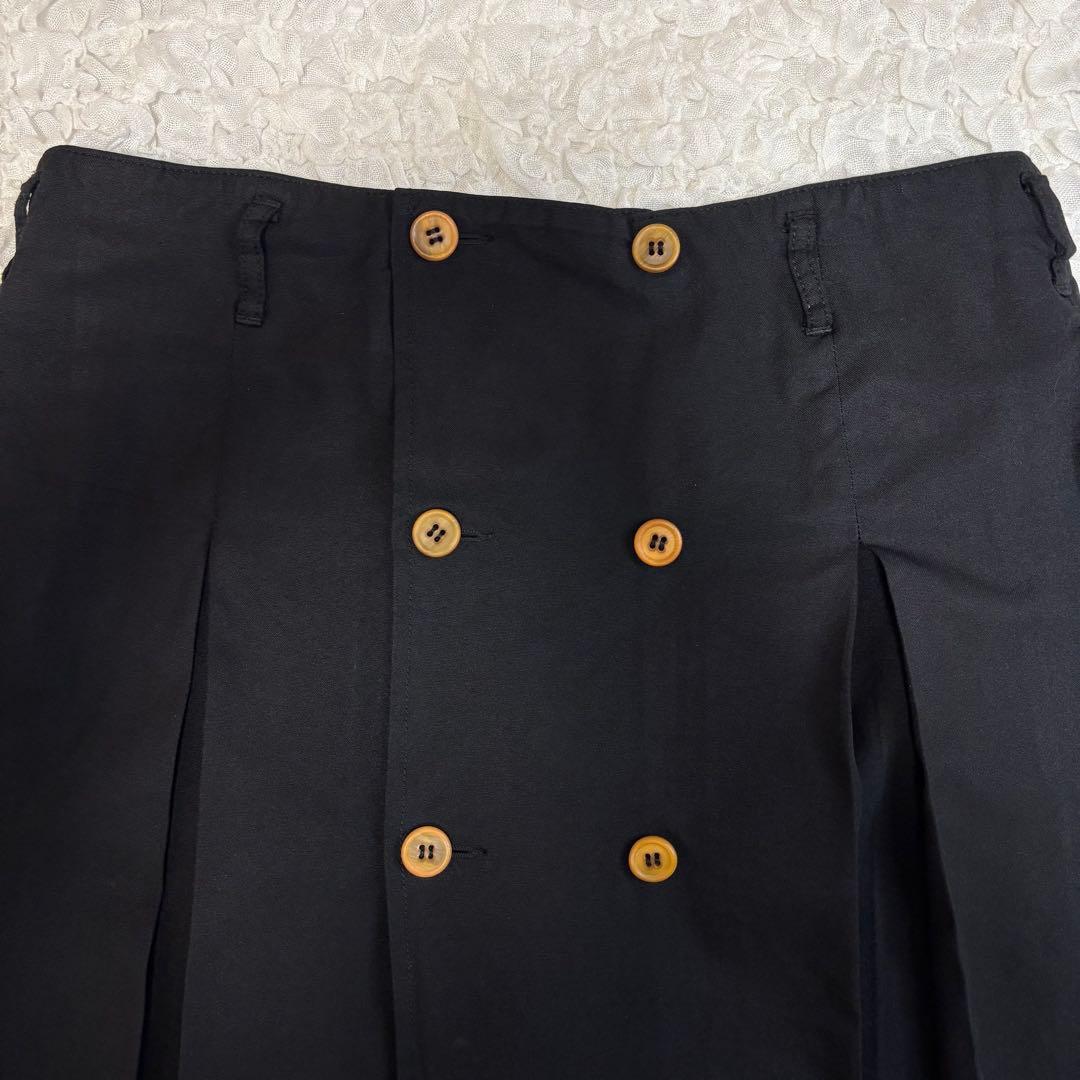 コムデギャルソンオムプリュスプリーツポリ縮巻きスカート