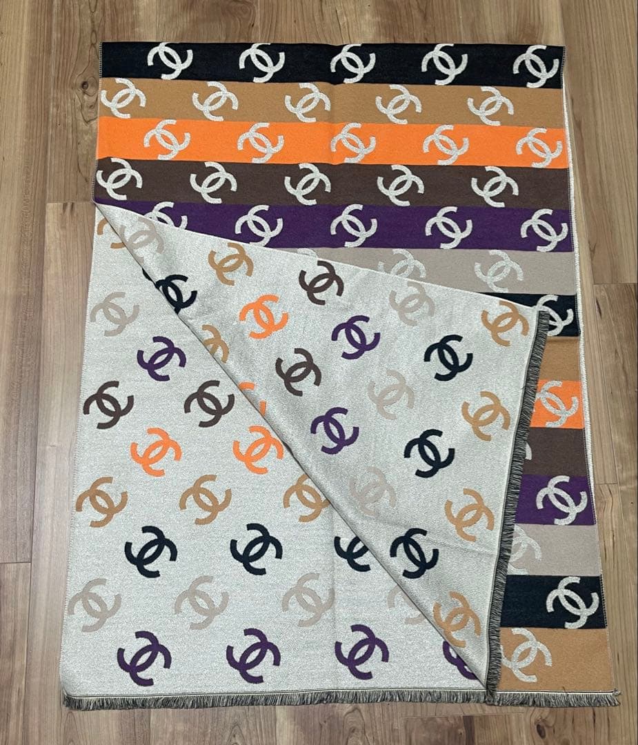 未使用 CCマーク リバーシブル CHANEL ノベルティ マフラー ストール