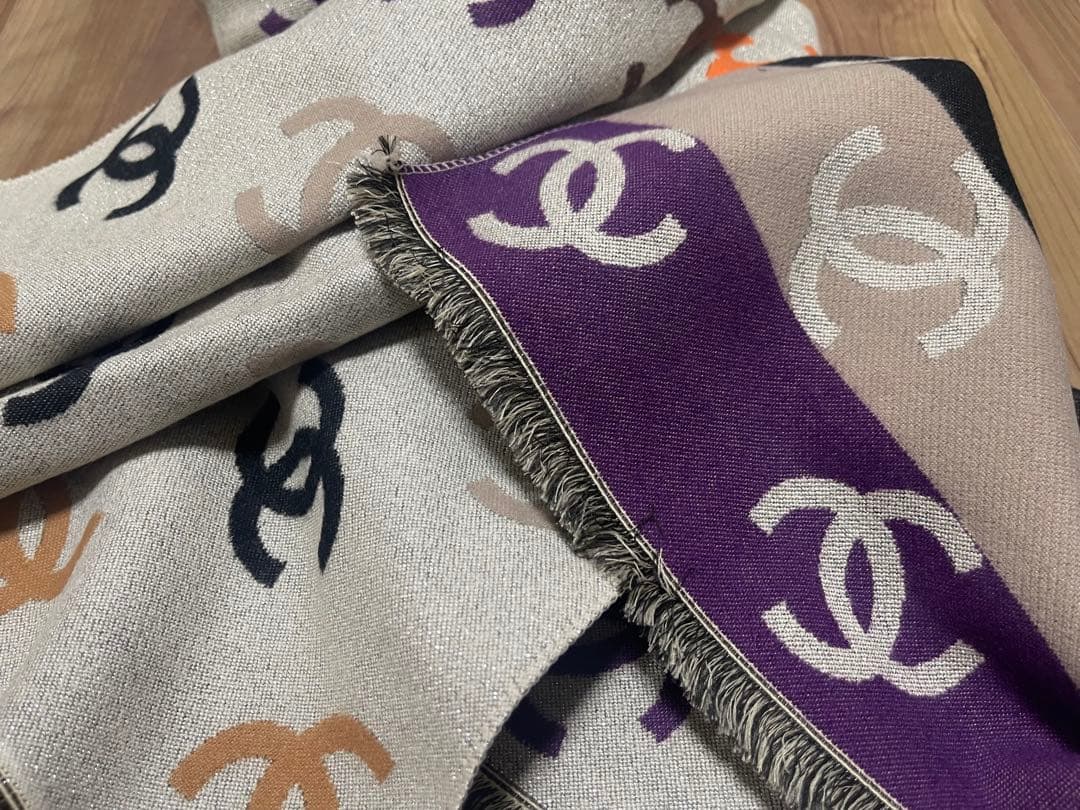 未使用 CCマーク リバーシブル CHANEL ノベルティ マフラー ストール