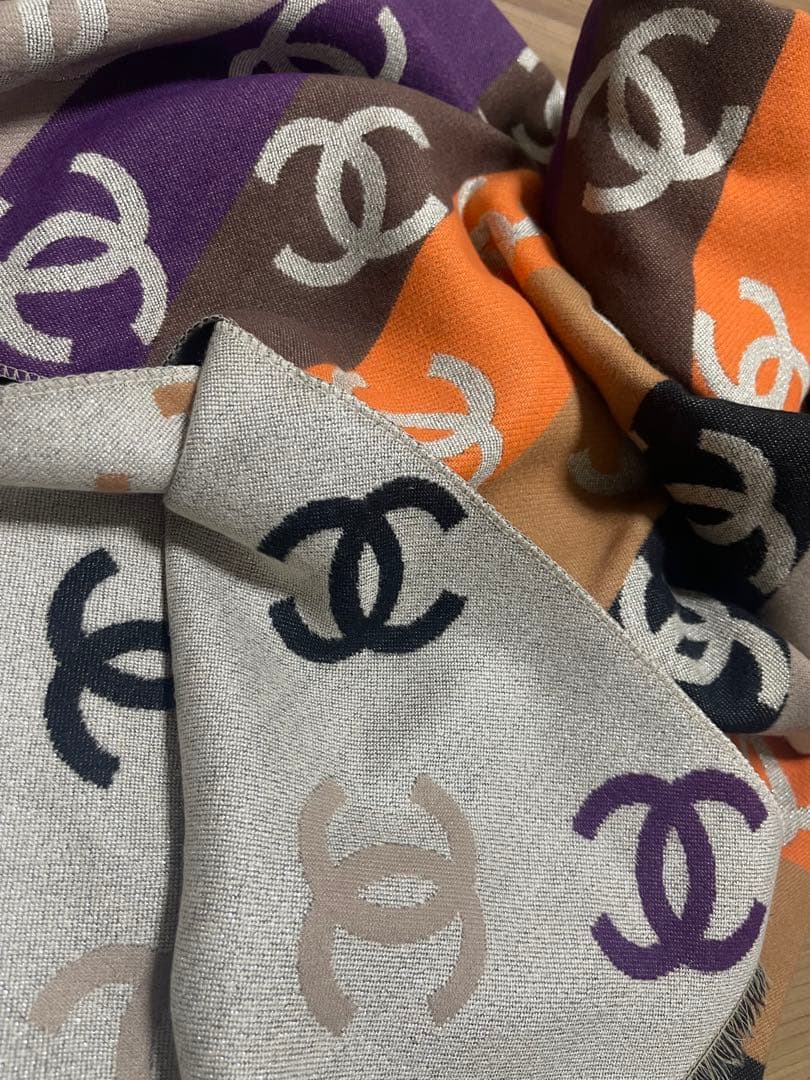 未使用 CCマーク リバーシブル CHANEL ノベルティ マフラー ストール