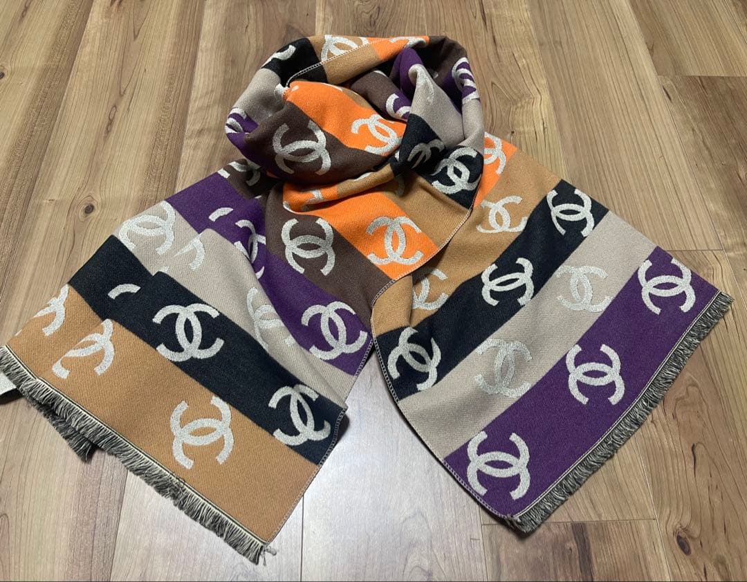 未使用 CCマーク リバーシブル CHANEL ノベルティ マフラー ストール