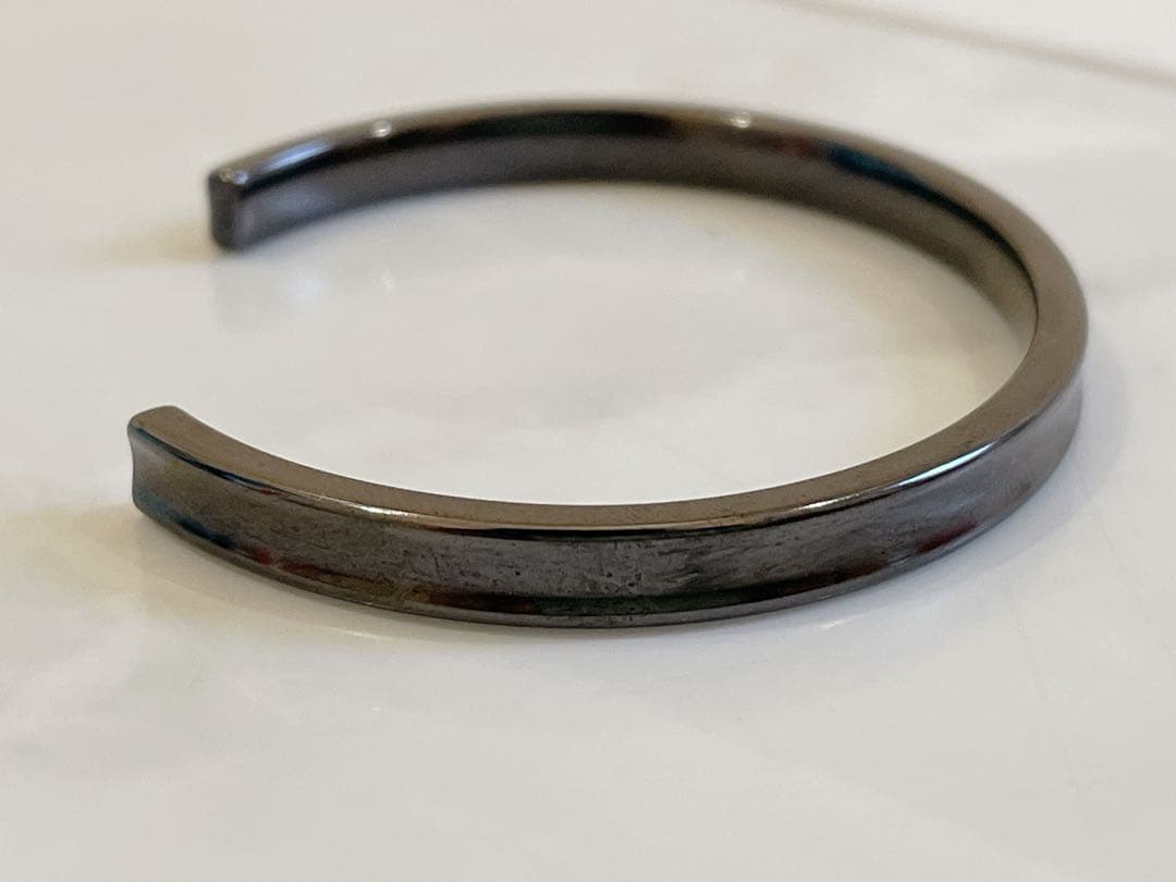 美品 ティファニー 1837 ナロー カフ バングル チタン