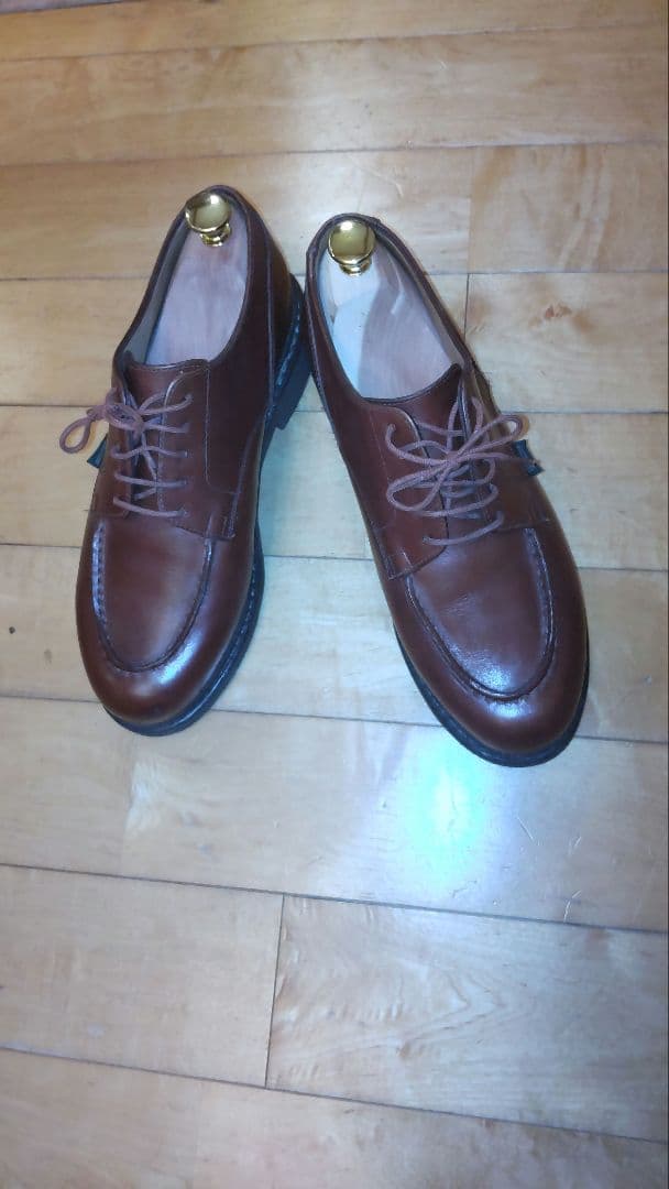 パラブーツ シャンボード 8.5 マロン リスレザー シューツリー付き