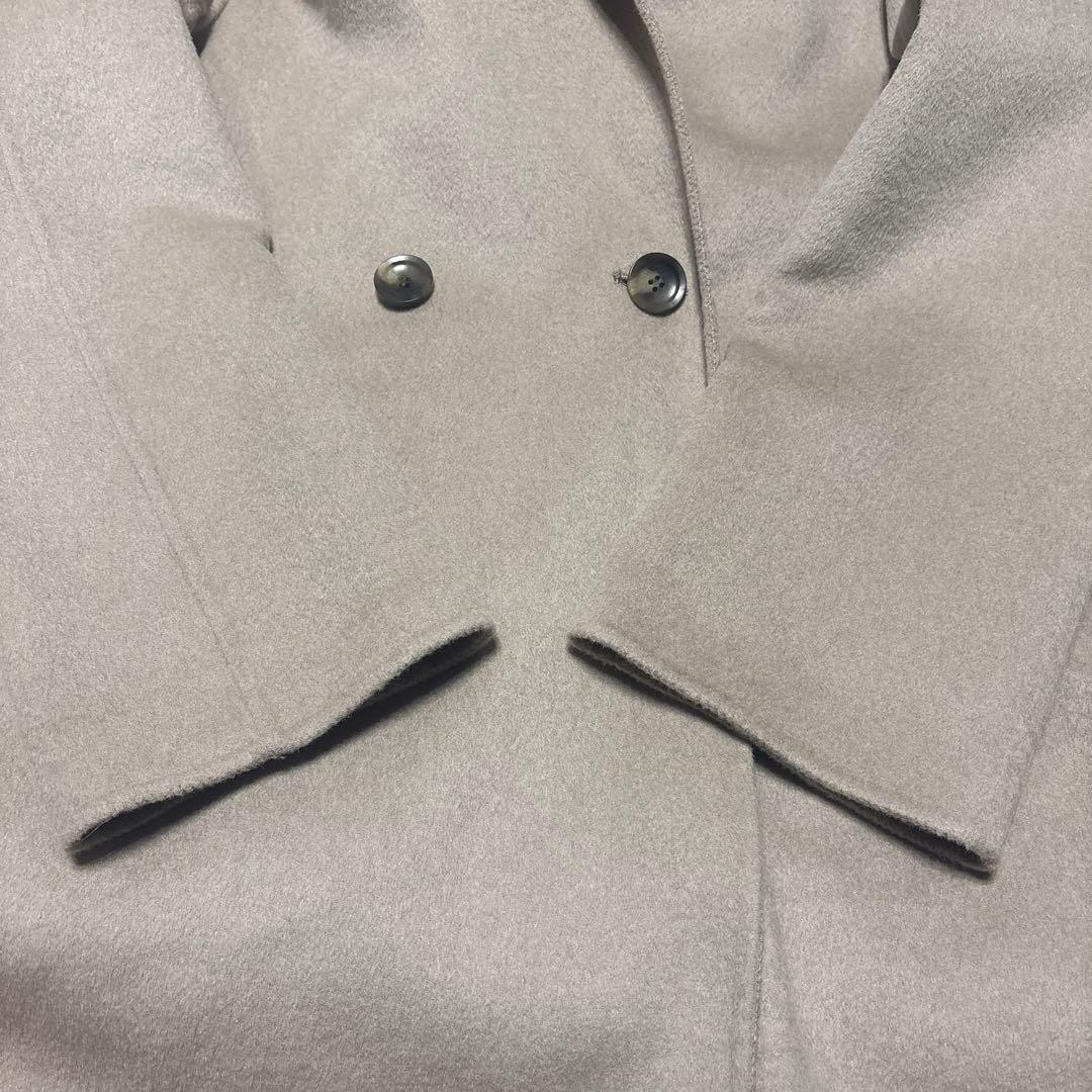 23区 アンゴラ混ソフトウールリバーコート 38 フーデッドコート 軽量M〜L