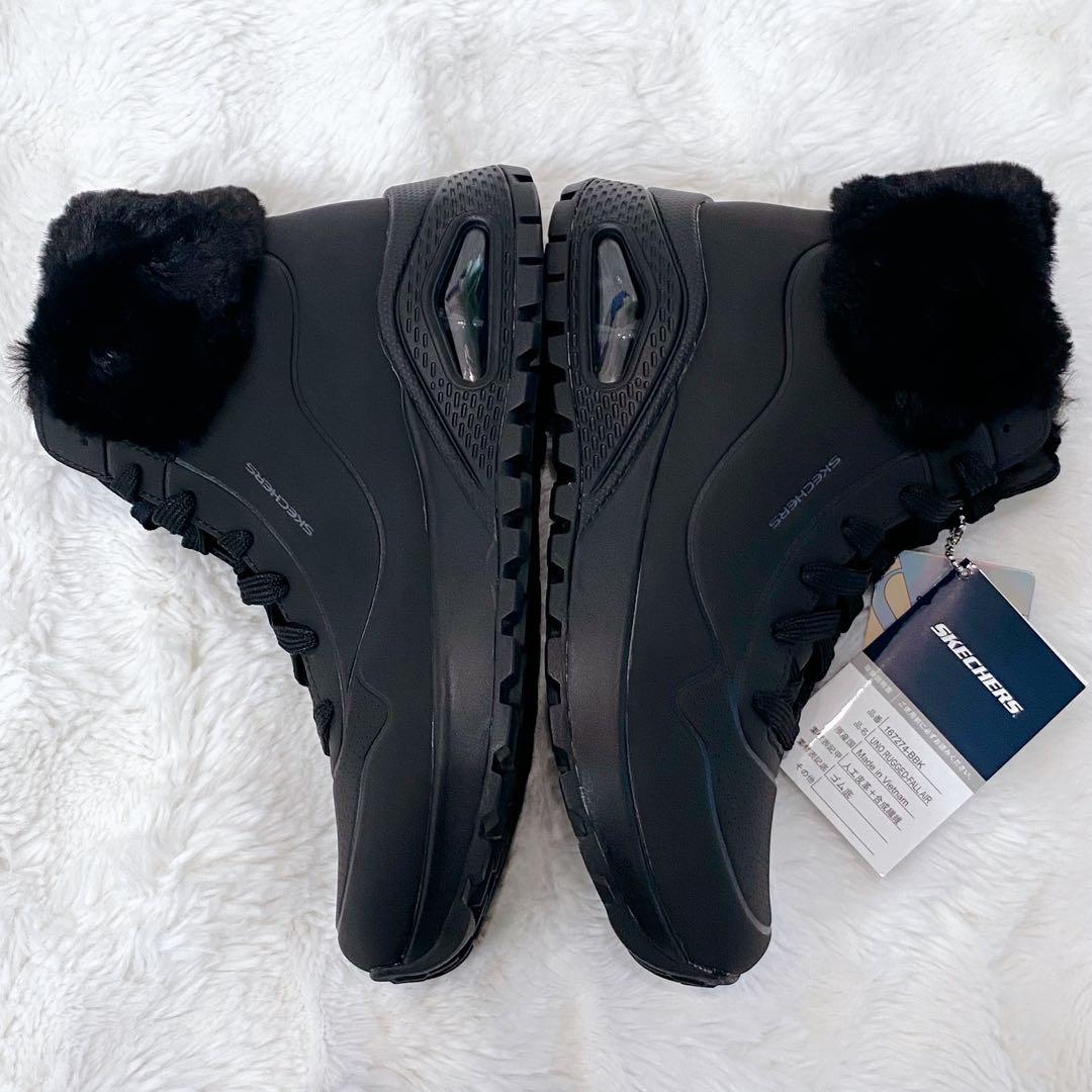【sp様】【新品・タグ】スケッチャーズ ハイカット スニーカー サイドジップ 黒