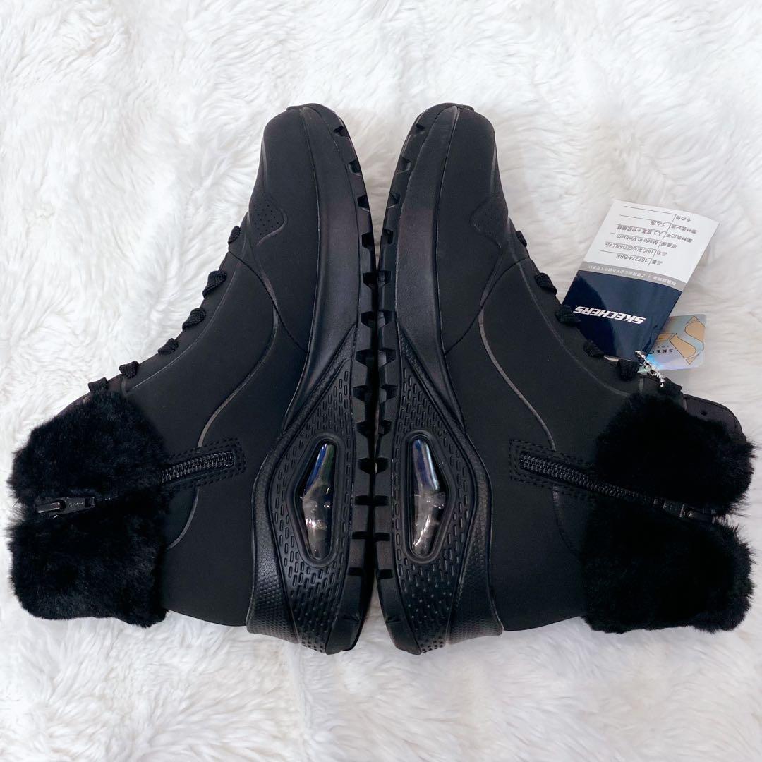 【sp様】【新品・タグ】スケッチャーズ ハイカット スニーカー サイドジップ 黒