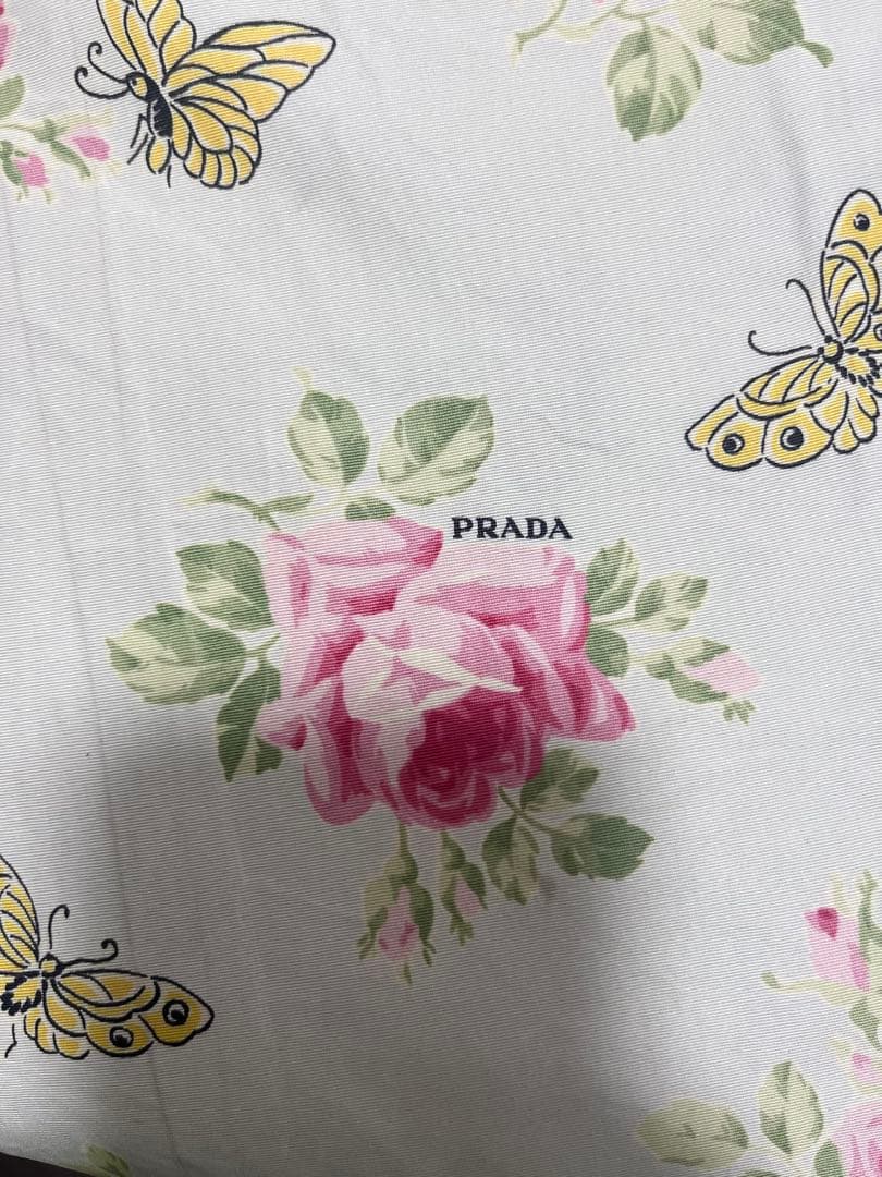 PRADA プラダ ロゴ入り 花柄 パンツ