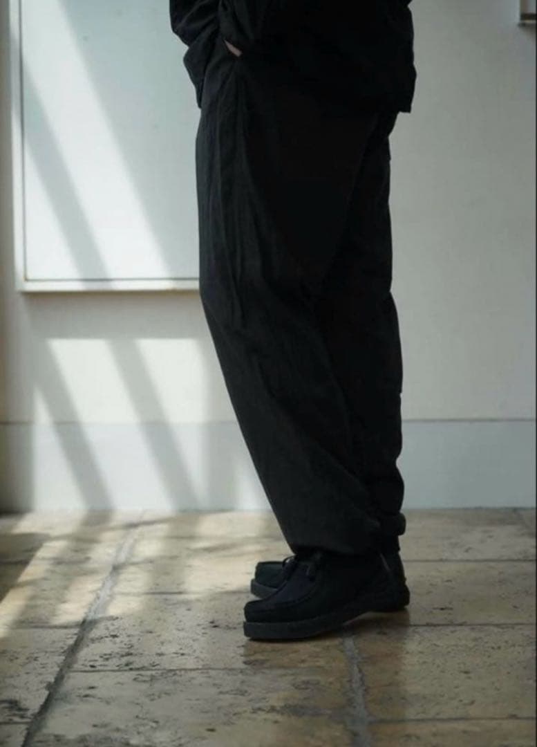 Comoli 25ss シルク製品染ドローストリングパンツ SIZE 2