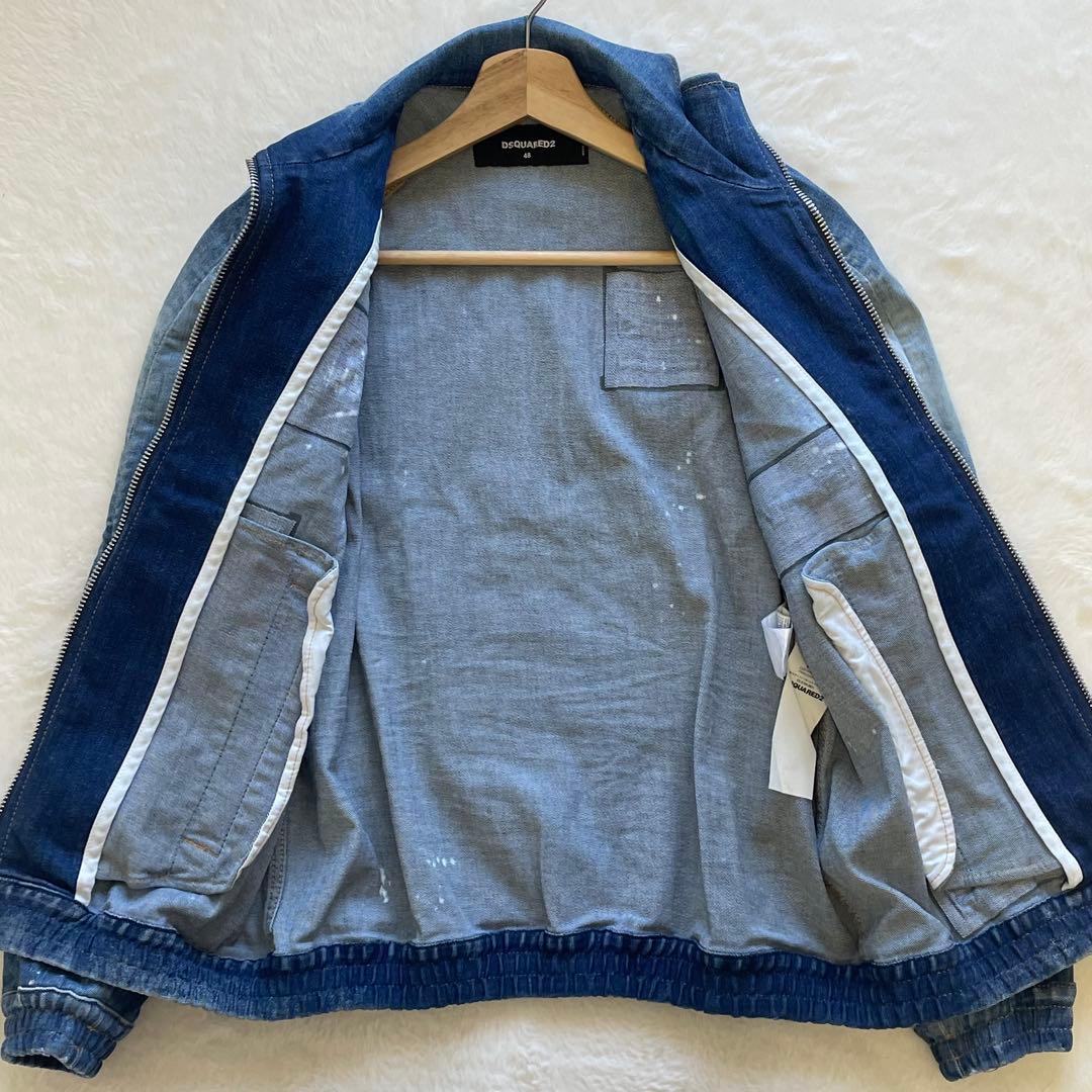 定価12万 22SS新作 DSQUARED2 デニムジャケット ペイント