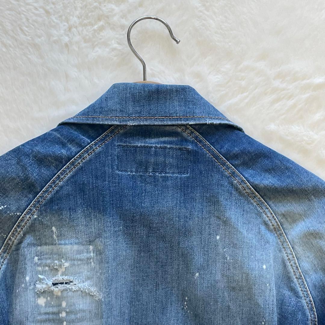 定価12万 22SS新作 DSQUARED2 デニムジャケット ペイント