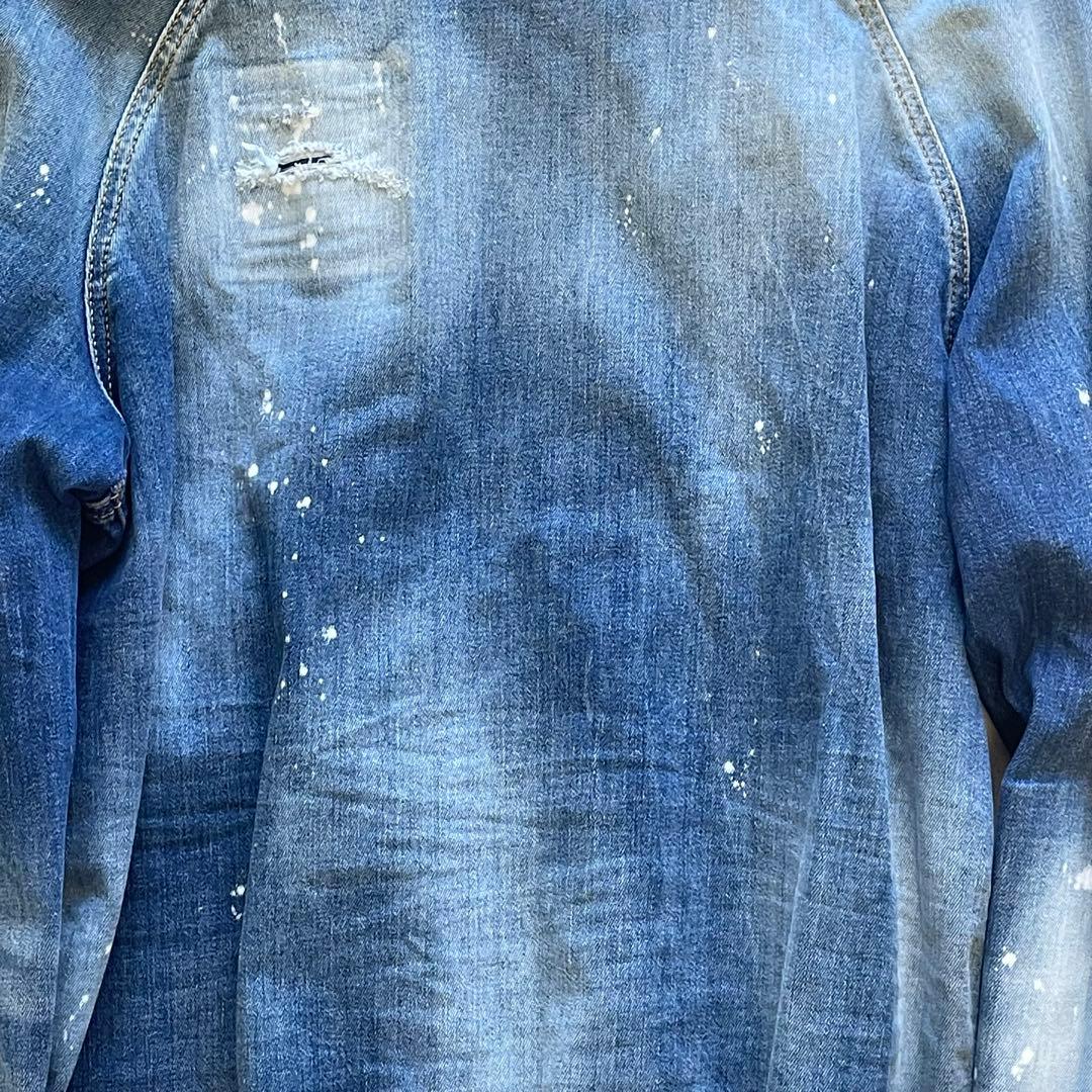 定価12万 22SS新作 DSQUARED2 デニムジャケット ペイント