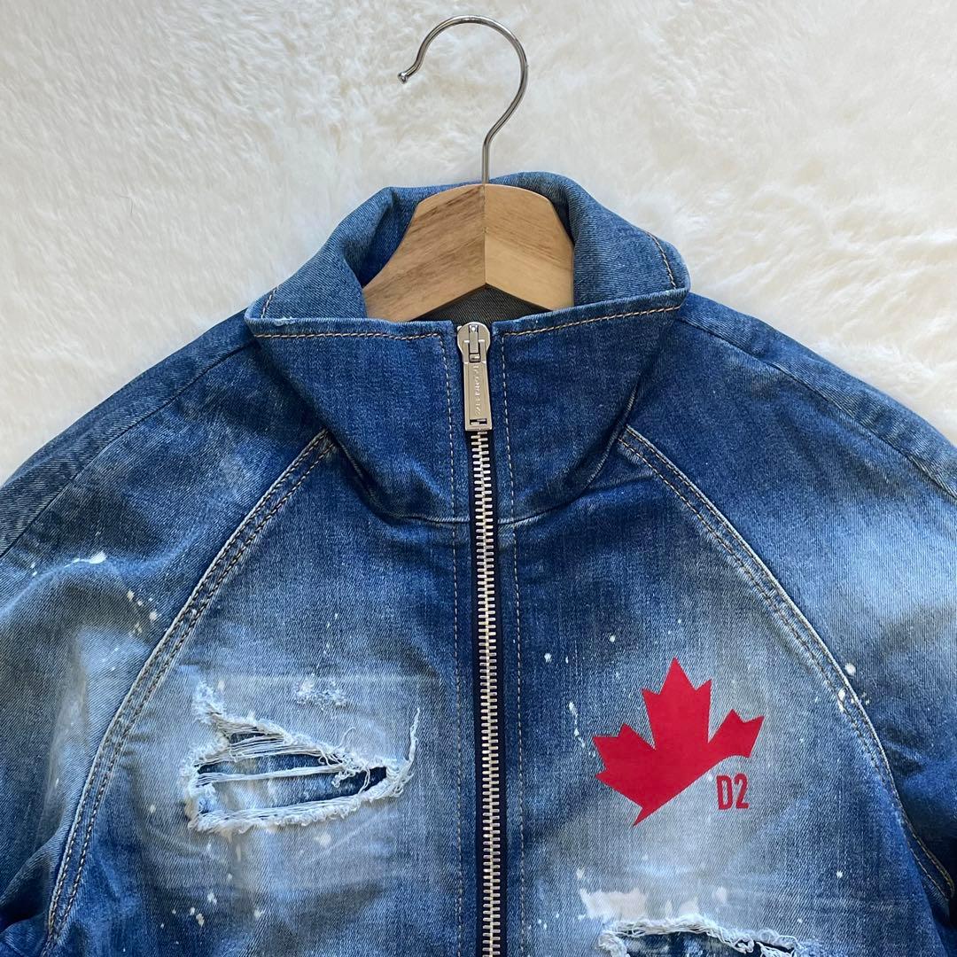 定価12万 22SS新作 DSQUARED2 デニムジャケット ペイント