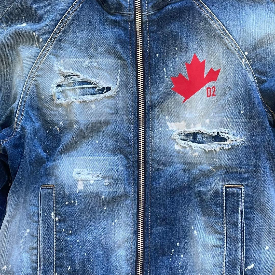 定価12万 22SS新作 DSQUARED2 デニムジャケット ペイント
