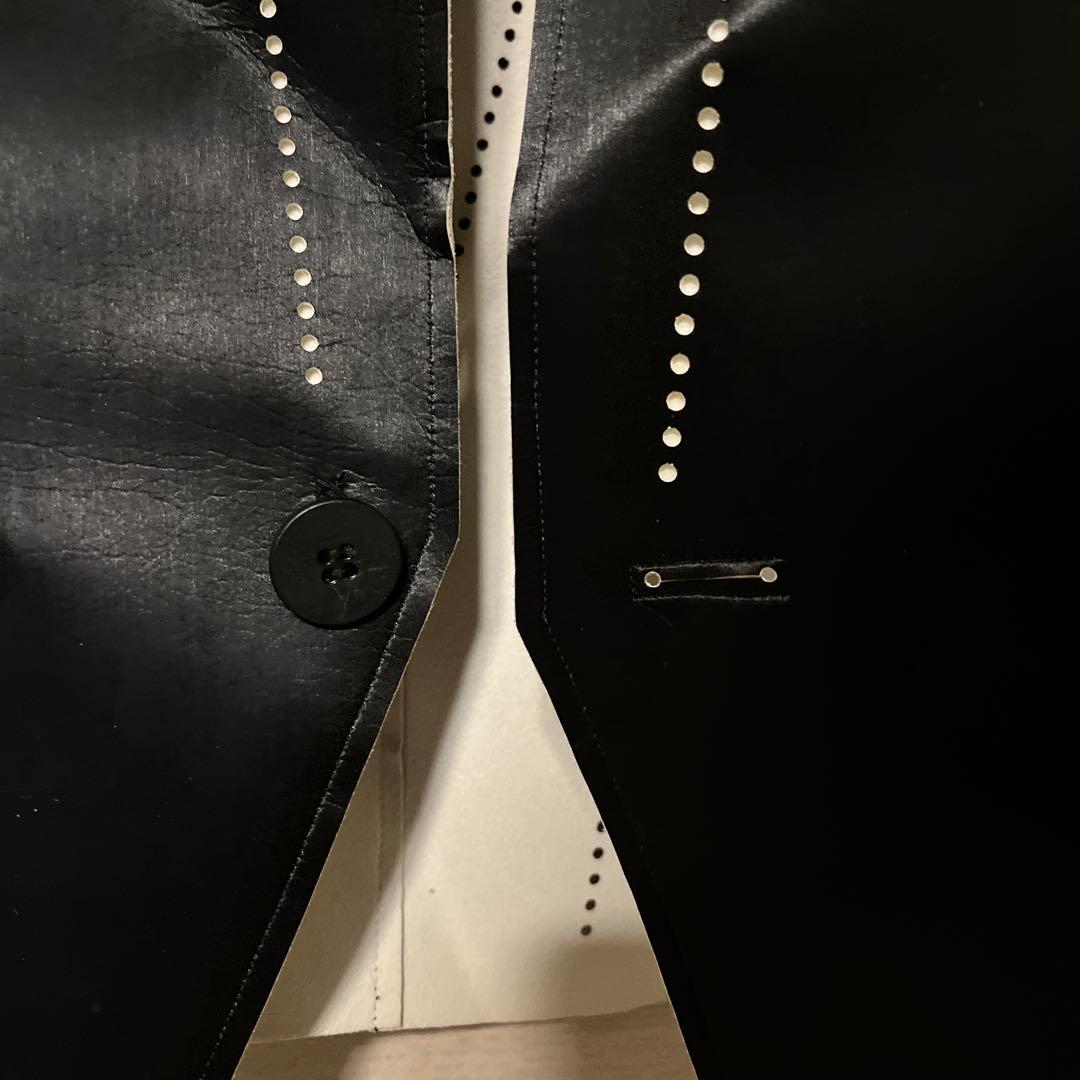 ISSEY MIYAKE スタッズ ブラックレザージャケット