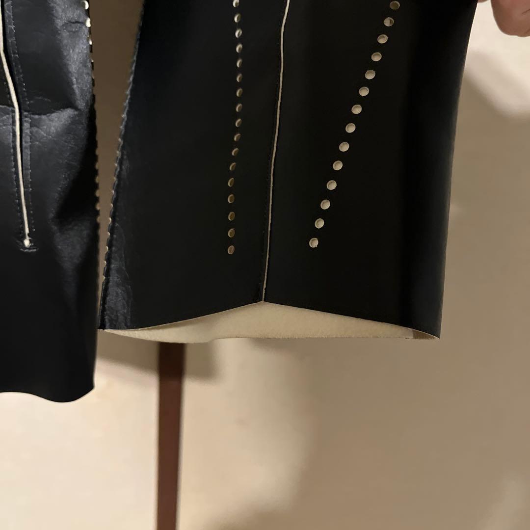 ISSEY MIYAKE スタッズ ブラックレザージャケット