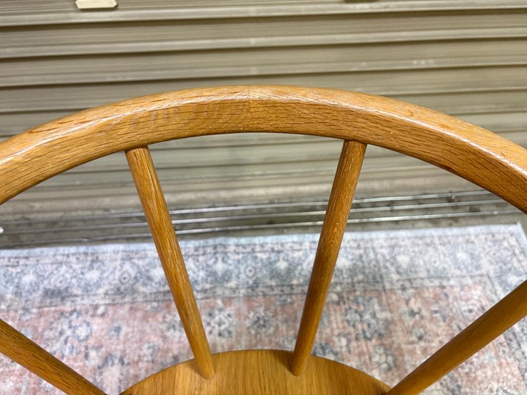 無印良品 オーク材アームチェア・丸脚 美品