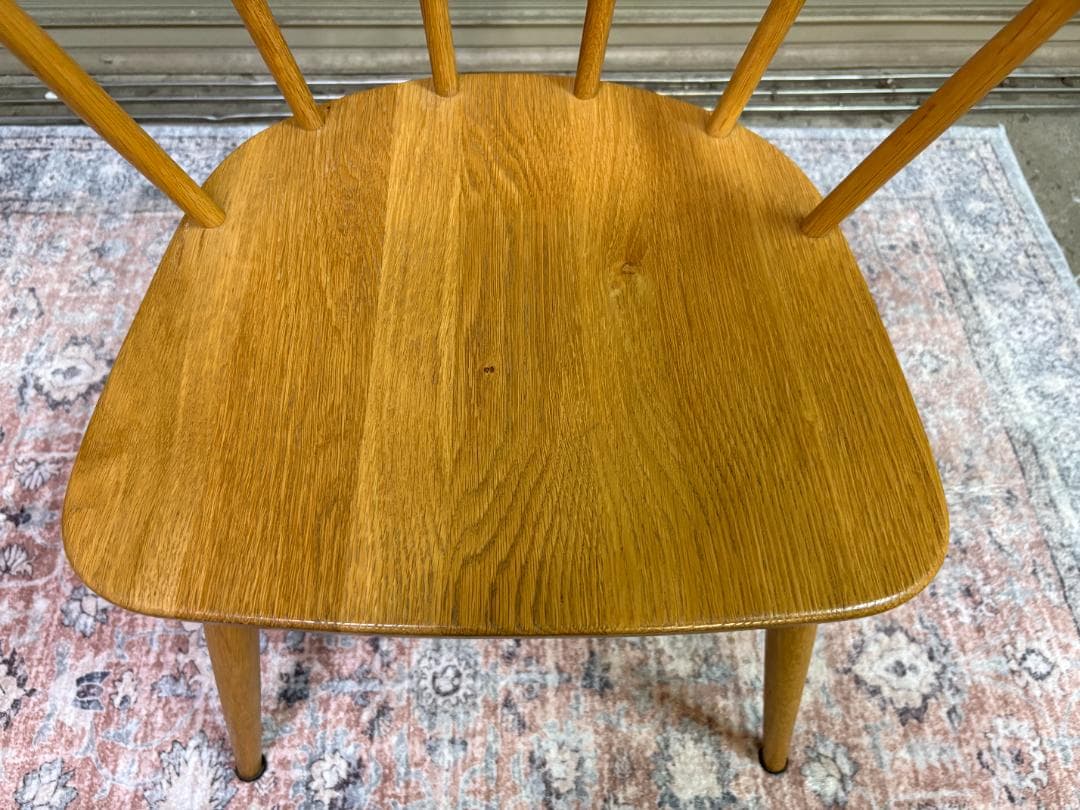 無印良品 オーク材アームチェア・丸脚 美品