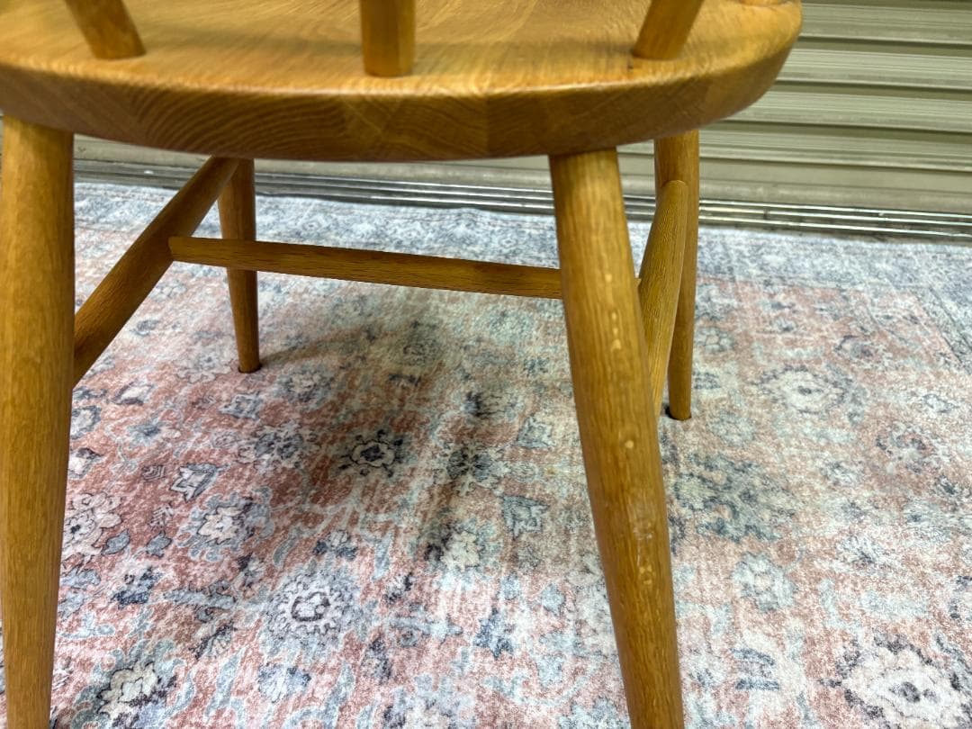無印良品 オーク材アームチェア・丸脚 美品