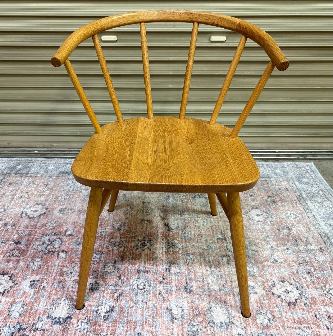 無印良品 オーク材アームチェア・丸脚 美品