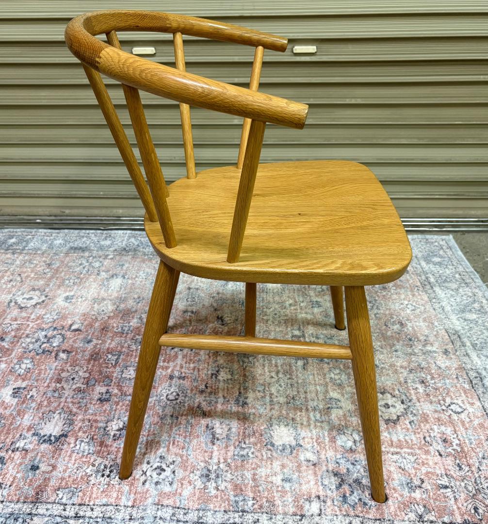 無印良品 オーク材アームチェア・丸脚 美品