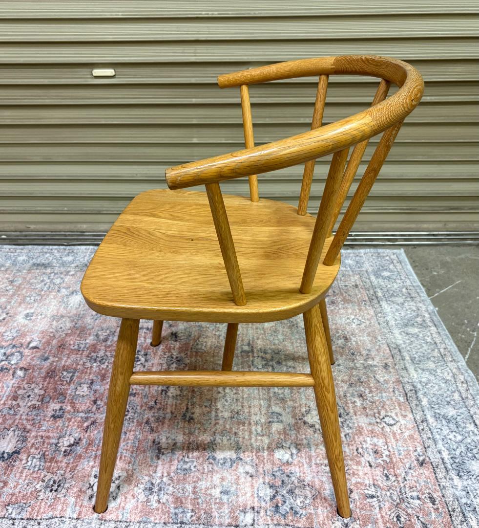 無印良品 オーク材アームチェア・丸脚 美品