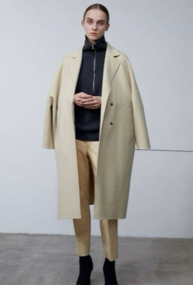 ★新品タグあり★Beige.オーバーサイズチェスターコート Maizeベイジ