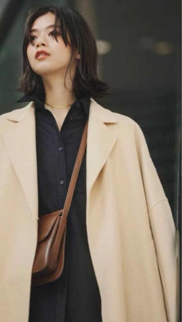 ★新品タグあり★Beige.オーバーサイズチェスターコート Maizeベイジ