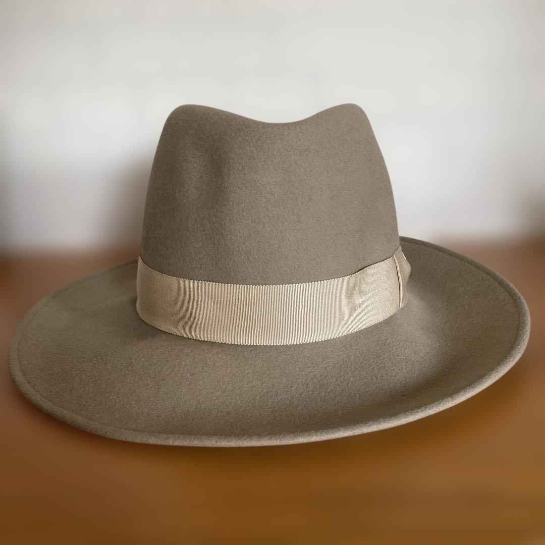 ベージュ ウールフェルトハット　キジマタカユキ　サイズ3