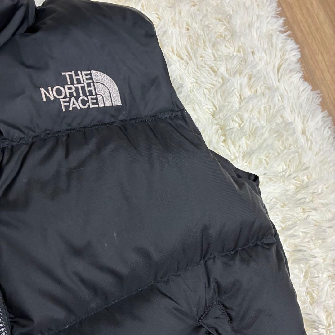 【美品】ザノースフェイス ヌプシ ダウンベスト バックセンターロゴ BK L