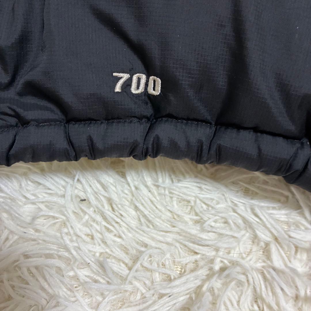 【美品】ザノースフェイス ヌプシ ダウンベスト バックセンターロゴ BK L