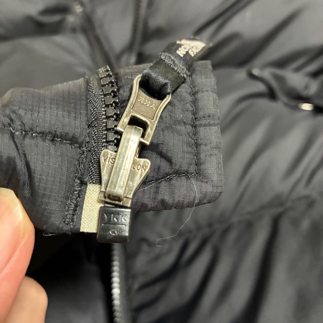 【美品】ザノースフェイス ヌプシ ダウンベスト バックセンターロゴ BK L