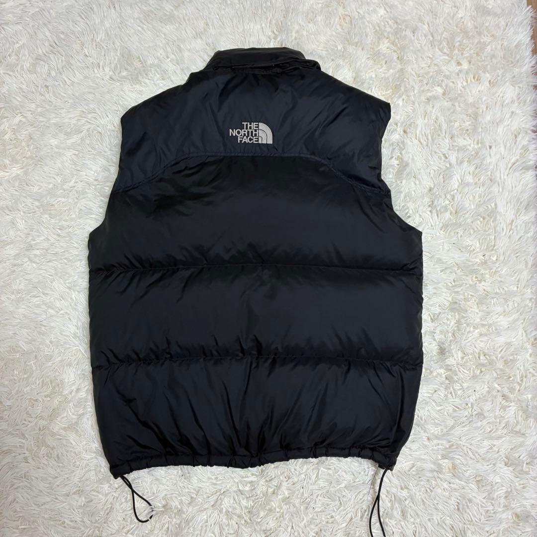 【美品】ザノースフェイス ヌプシ ダウンベスト バックセンターロゴ BK L