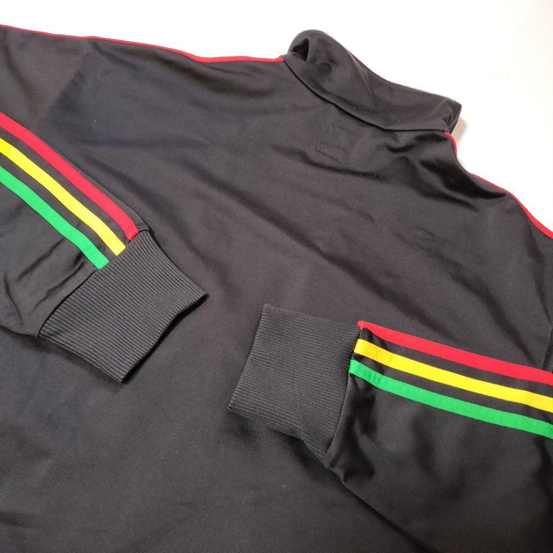 ★人気　アディダス　ジャージ　トラックジャケット　刺繍ロゴ　ラスタカラー　M