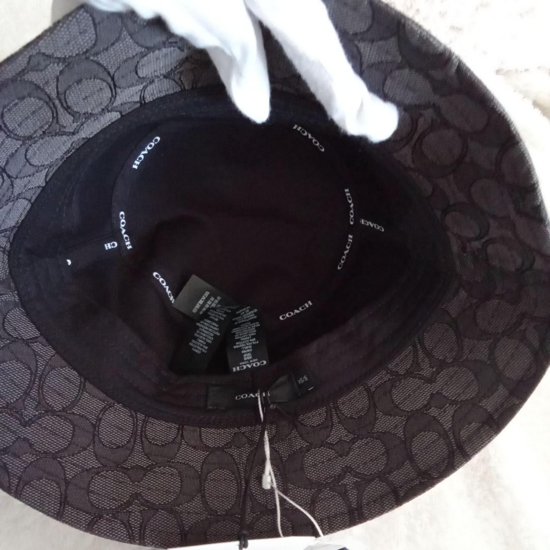 (新品未使用) COACH バケットハット ブラック/グレー XS/S