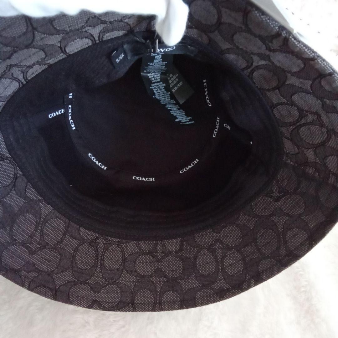(新品未使用) COACH バケットハット ブラック/グレー XS/S