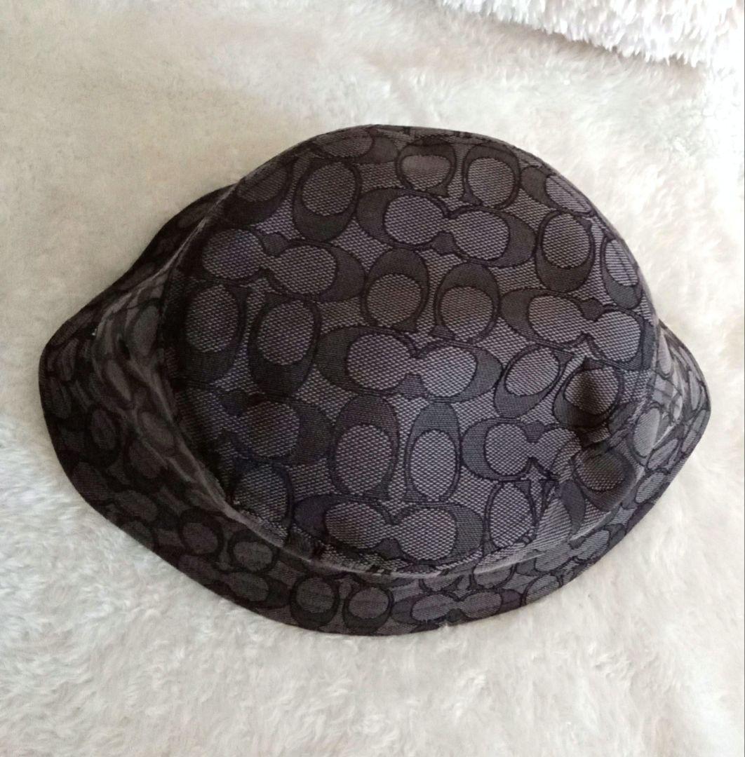 (新品未使用) COACH バケットハット ブラック/グレー XS/S