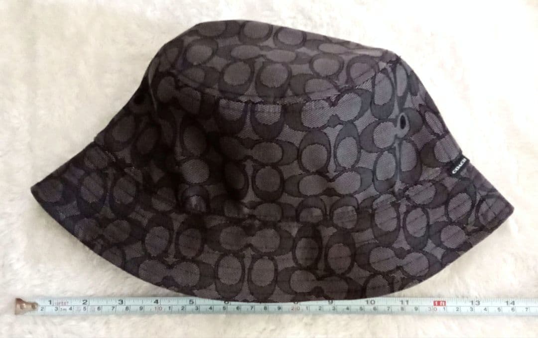 (新品未使用) COACH バケットハット ブラック/グレー XS/S