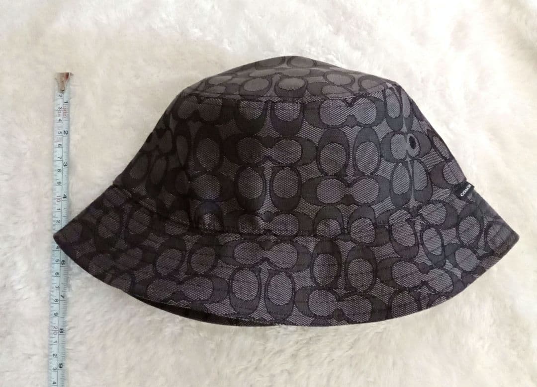(新品未使用) COACH バケットハット ブラック/グレー XS/S