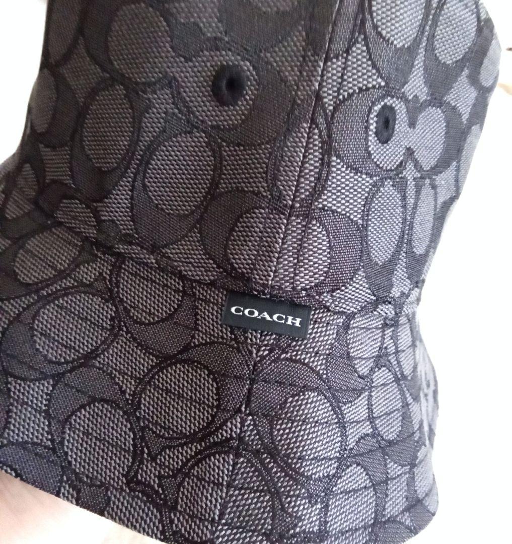 (新品未使用) COACH バケットハット ブラック/グレー XS/S