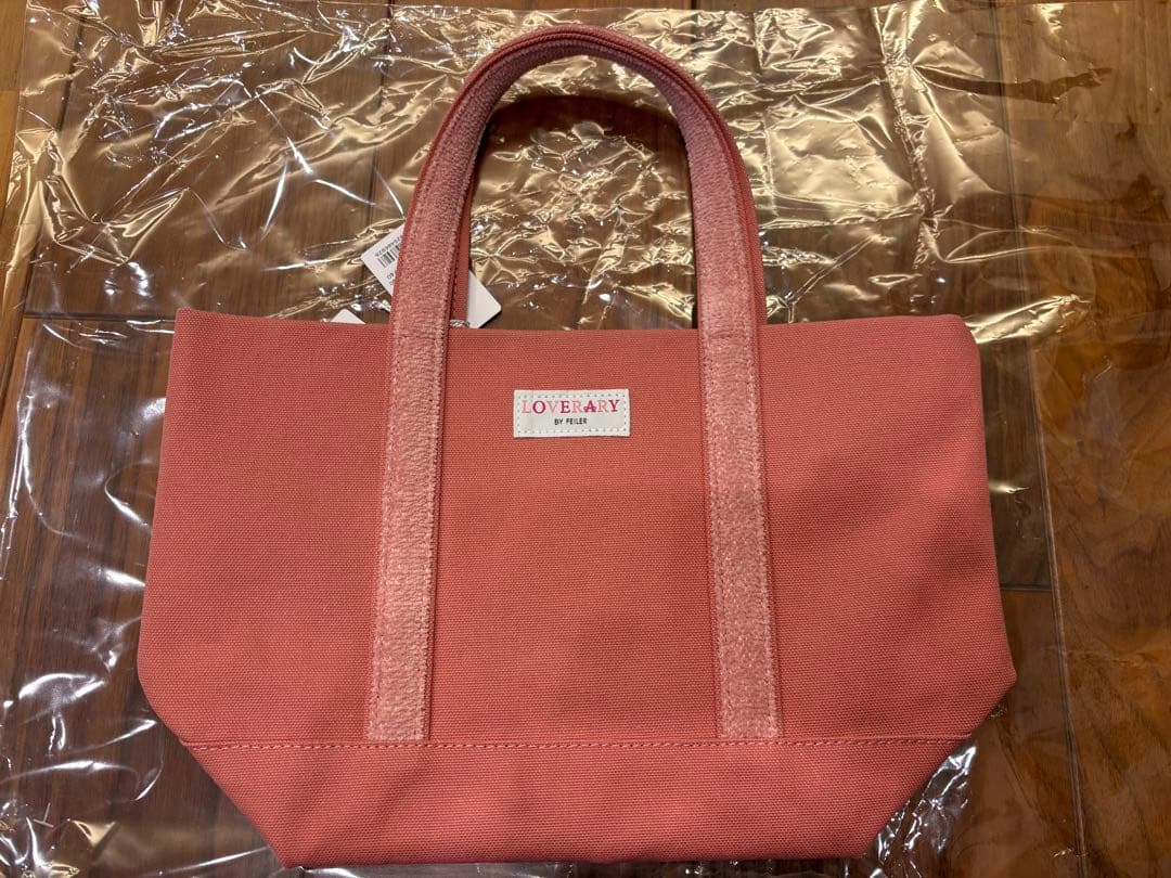 ラブラリーバイフェイラー　オールドテディガール ワッペントートバッグ ピンク