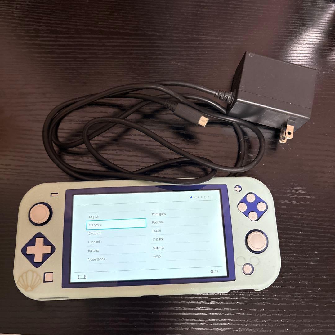 み*み様 スウィッチライト本体　Switch Lite本体　アリエルデザインカバ