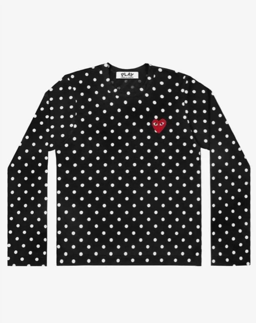 PLAY COMME des GARÇONS 水玉 ドット柄 長袖Tシャツ