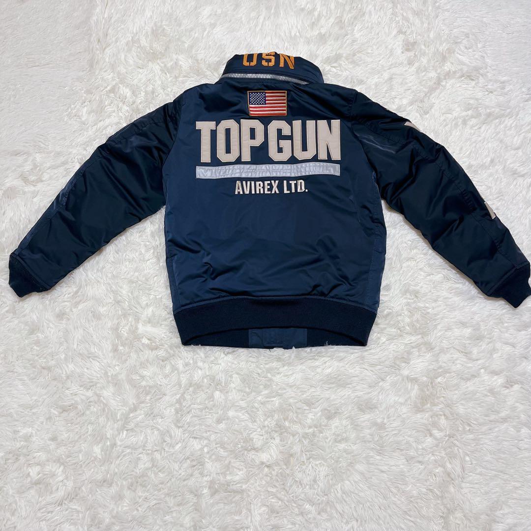 AVIREX トップガン MA-1 フライトジャケット 2way ネイビー M